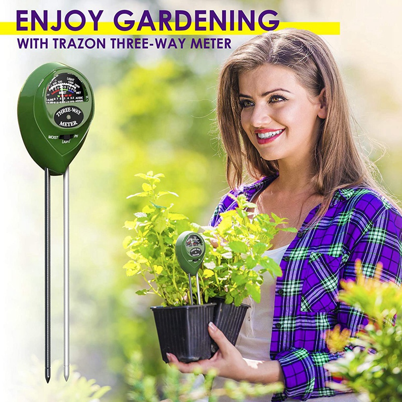 Soil PH Meter 3-In-1 Soil Tester Moisture, Light, PH, Meter Tool for Garden, Farm, Plant, Outdoor, Indoor, Lawn Care