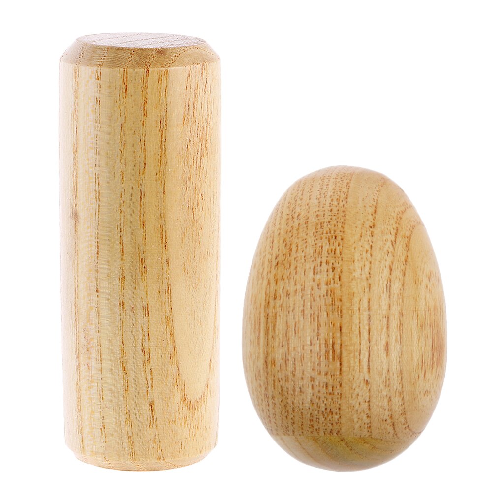 Instrument de musique Maraca rond en bois, avec œuf de sable, Percussions pour bébé