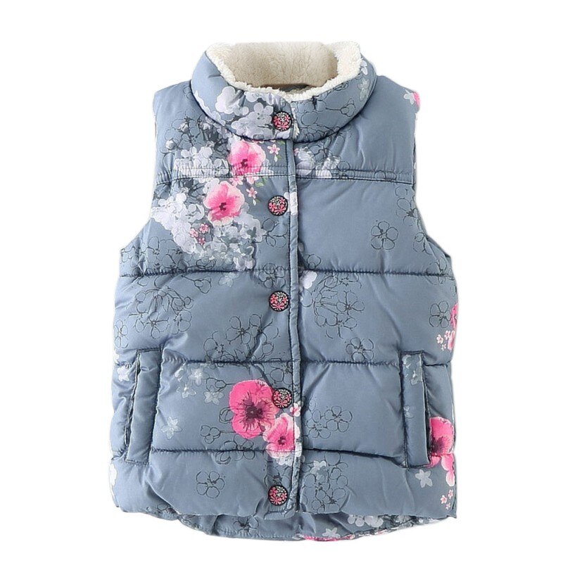 Efterårs børnefrakke blomstret streetwear vintervestjakker babyovertøj: 7