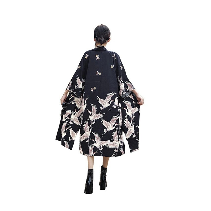 Japanse Kimono Traditionele Vrouw Lange Kimono Vest Cosplay Blouse Shirt Yukata Vrouwelijke Japanse Jurk Haori Kleding