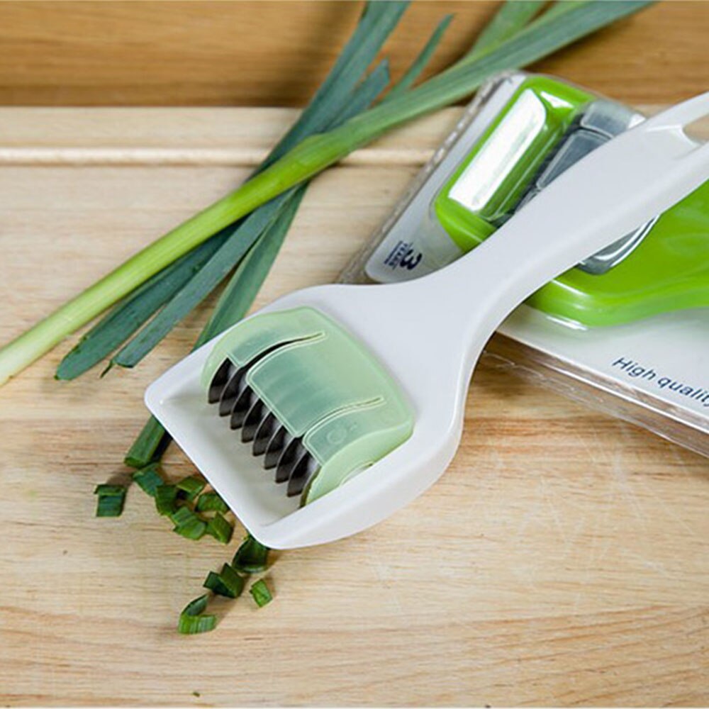 Plantaardige Julienne Slicer Cutter Koriander Gehakte Hakken Multi Chopper Sharp Scallion Plakjes Van Ui En Knoflook Mes KC1130