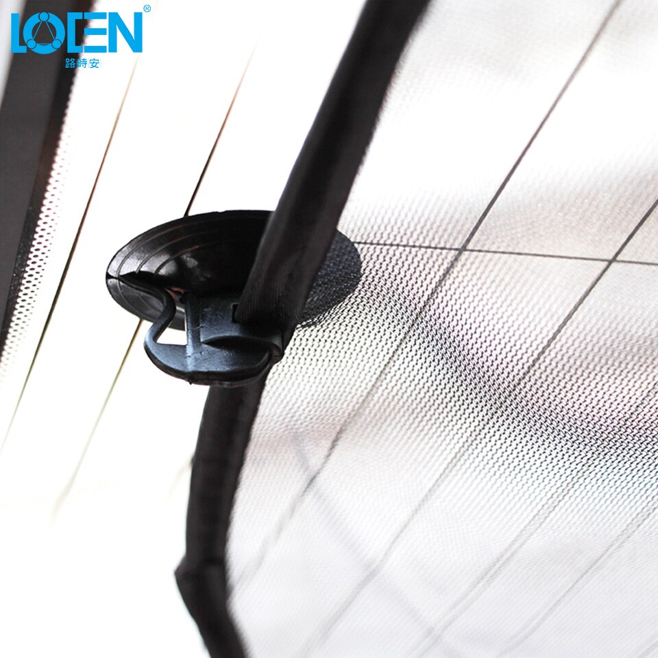 Loen 1Pc 100*43Cm Draagbare Zwart Gaas Auto Achter Voorruit Gordijn Voor Auto Met Suckers Achter Zonnescherm cover Solar Bescherming