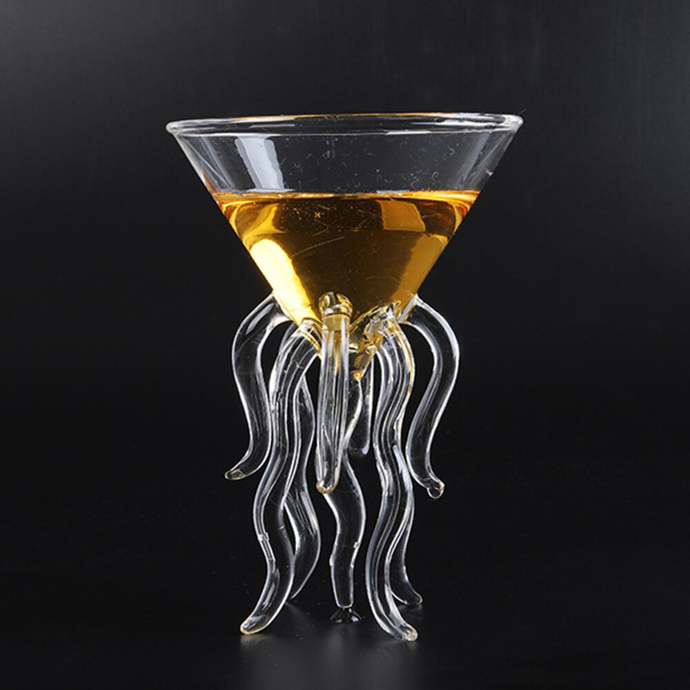 Verre à Cocktail poulpe 100ML, verre Transparent pour méduse, gobelet à jus, verre à vin conique, verre à Champagne
