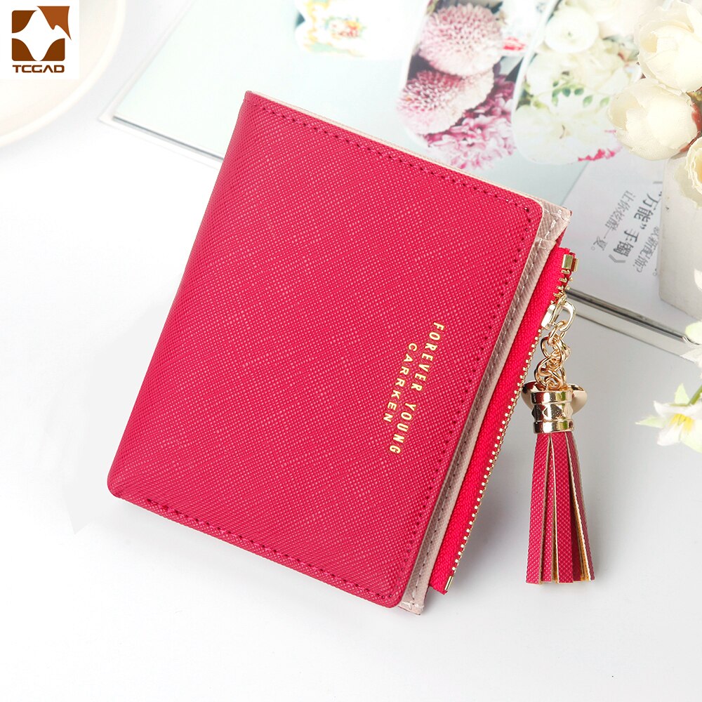 Portfel damski kutas portfele damskie portfel damski feuille femme torebka szczupły małe portfele dla billeteras para mujer monederos: czerwony