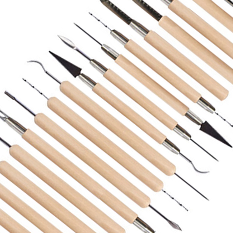 45 Pcs Pottery Clay Sculpting Tool Sets For Beginners Art Crafts Wooden Handle Modeling Ceramic Clay Tools