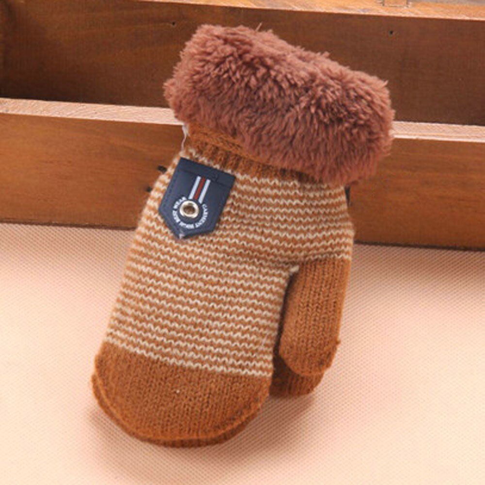 Guantes de punto de invierno para bebés, niños y niñas de 0 a 3 años, Guantes con dedos completos de cuerda cálida, accesorios para recién nacidos