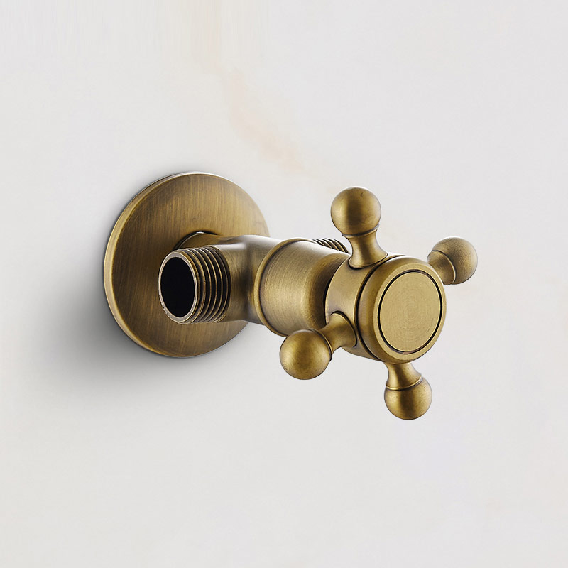 angle valve one-in-two-out water stopper water stopper valve European antique water divider mixing valve faucet tap