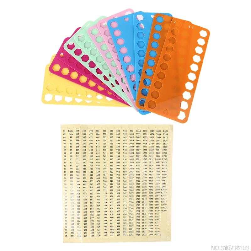 10pcs Embroidery Floss Thread Bobbins Plastic Cross Stitch Spool Storage Board Card Organizer Holder A22 21: 3