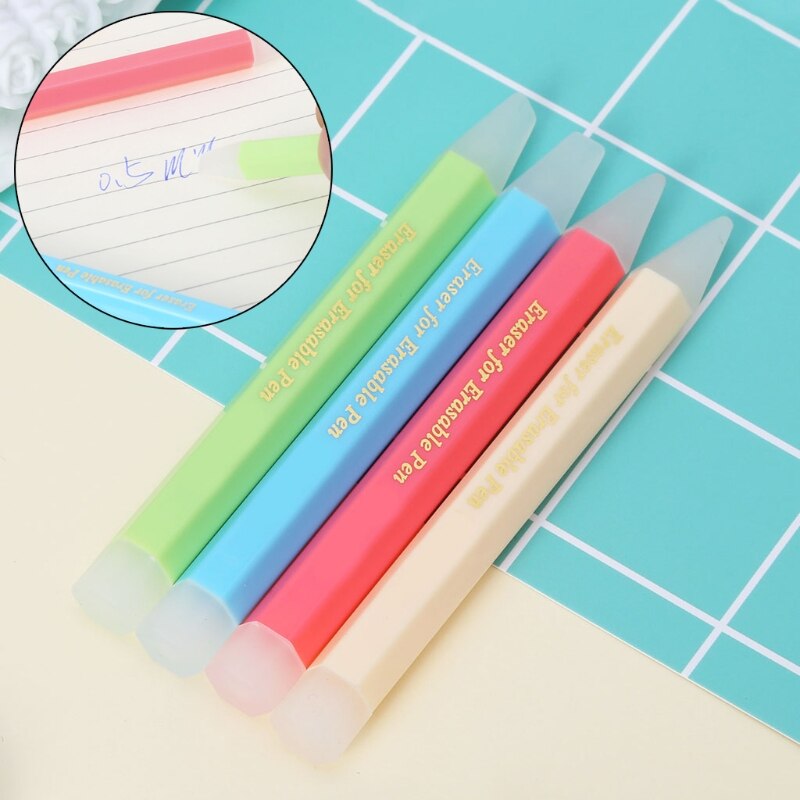 1Pc Wrijving Pen Gum Gel Inkt Speciale Rubber Remover Effectief Cleaner Voor Studenten Willekeurige Kleur