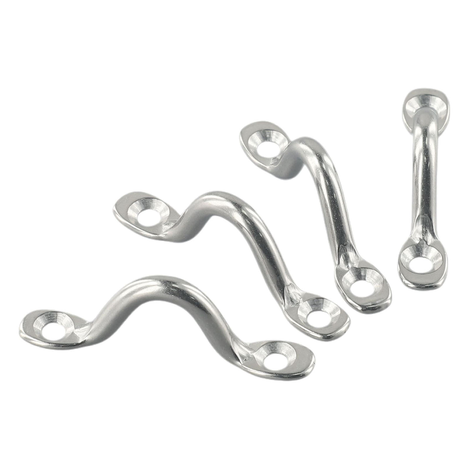 4Pcs Handle 5mm Stainless Steel Wire Eye Straps Boat Marine Tie Down Fender Hook Canopy Engines Accessories Stainless-Steel