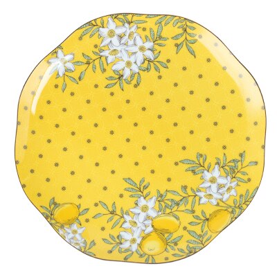 Bone China Tableware Dishes Set Home European Luxury Flower Ceramic Rice Bowl Plate American Ins Tableware Home Set: 10.5-inch plate