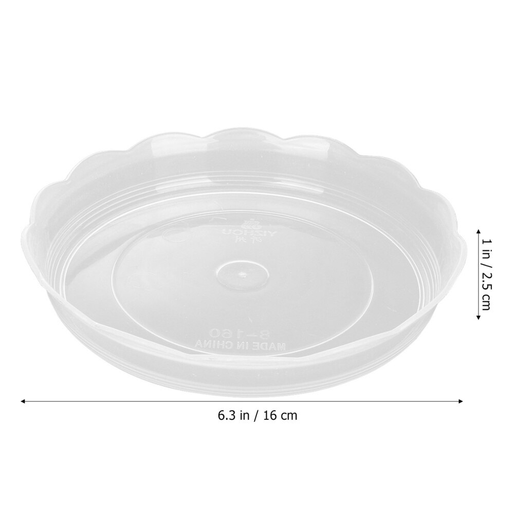 20 stuks ronde plastic bloempot bak bodem ondersteuning plantenbak schotel bloempot lekbak voor tuin balkon 14cm( transparant)