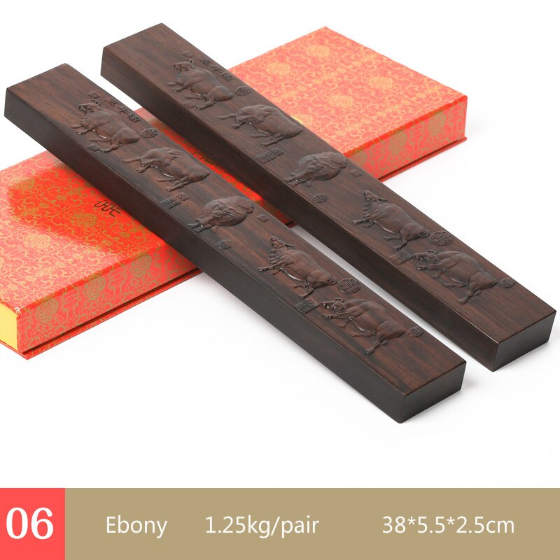 Chinese Calligraphy Painting Special Paperweights Ebony Paperweights Classical Carving Crafts Paperweight Peso De Papel: F