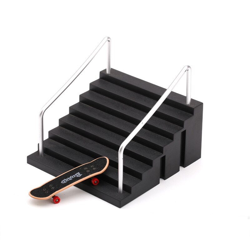 Vinger skateboard locatie scène rekwisieten set vinger skateboard en trap set trap met twee leuningen voor mini skateboards