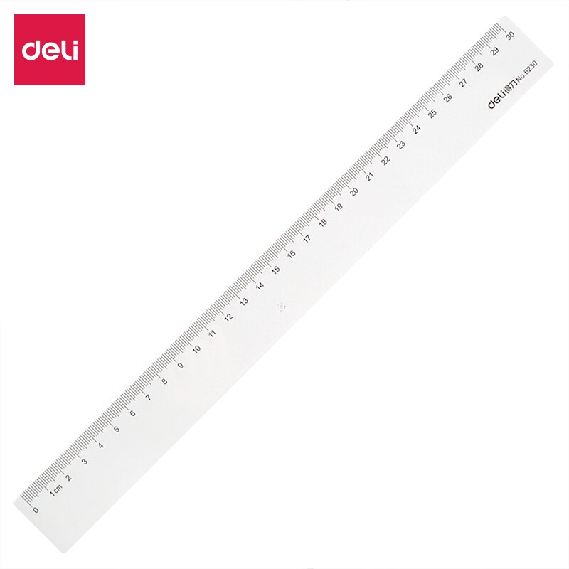 Deli Straight Rulers Transparent Plastic 20/30cm D... – Grandado