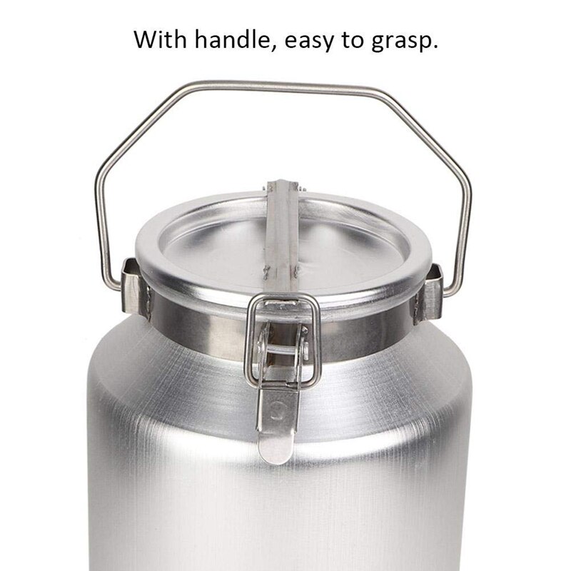 5 liters mælketank i aluminiumlegering, mælketank i aluminiumlegering med forseglet låg kan transportere mælkefermenteringstønder