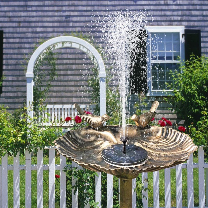 Fontaine solaire flottante | Fontaine d'eau de jardin, fontaine de piscine, décoration d'étang de piscine, fontaine de bain d'oiseau à énergie solaire, pompe à eau, décor de jardin, de pelouse