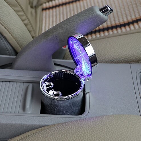 Car Led Colorful Light Ashtray Hanging Illumination Ashtray