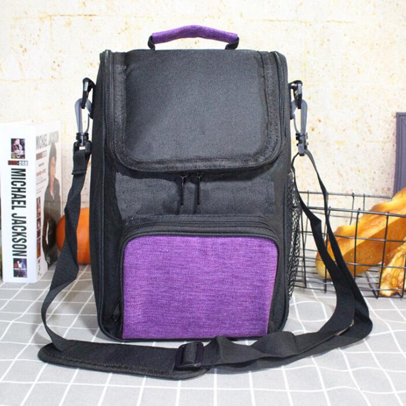 Heopono Fitness Good Polyester Eco Friendly Thermal Meal Food Lunch Case Crossbody Cooler Bag Online: Purple