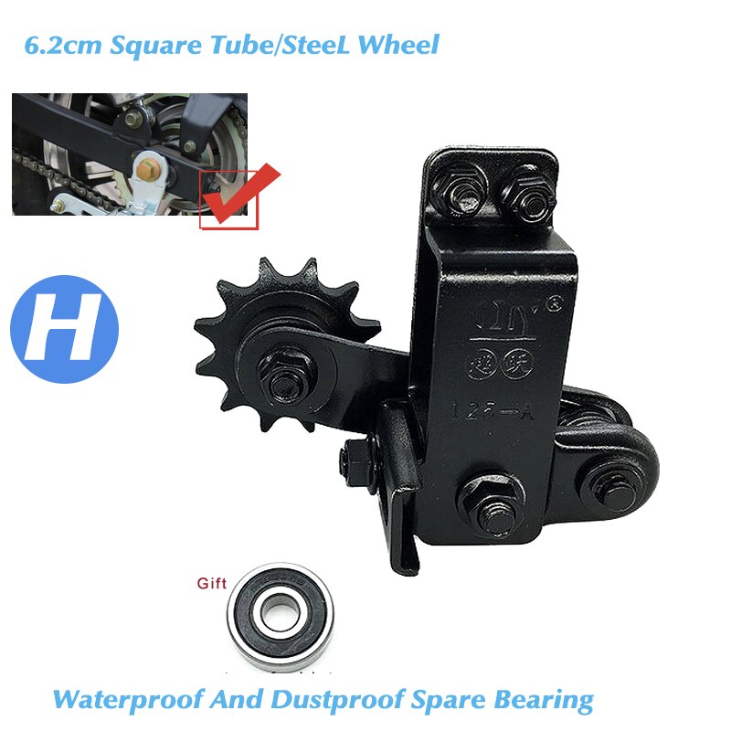 MOTO Chain Protect ,Chain Tensioner Universal Tool Adjuster Chain Tensioner Bolt On Roller Motorcycle Modified Accessories ,: H