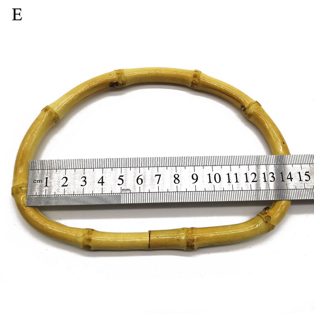 13cm 15cm runde bambusposehåndtak for håndlaget håndveskebytte diy tilbehør til poser veskehåndtak anse de sac: E