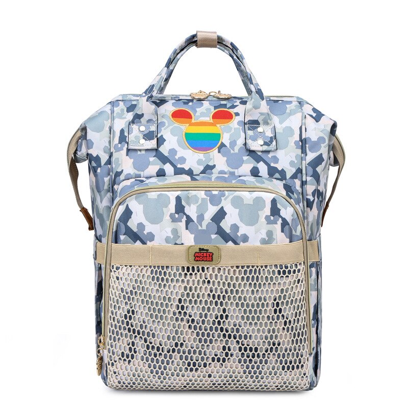 Bolsas de pañales de maternidad momia, mochila impermeable de gran capacidad para bebés, para mamás, organizador de cochecito, bolsa de para compras para mujeres,: Camouflage Blue