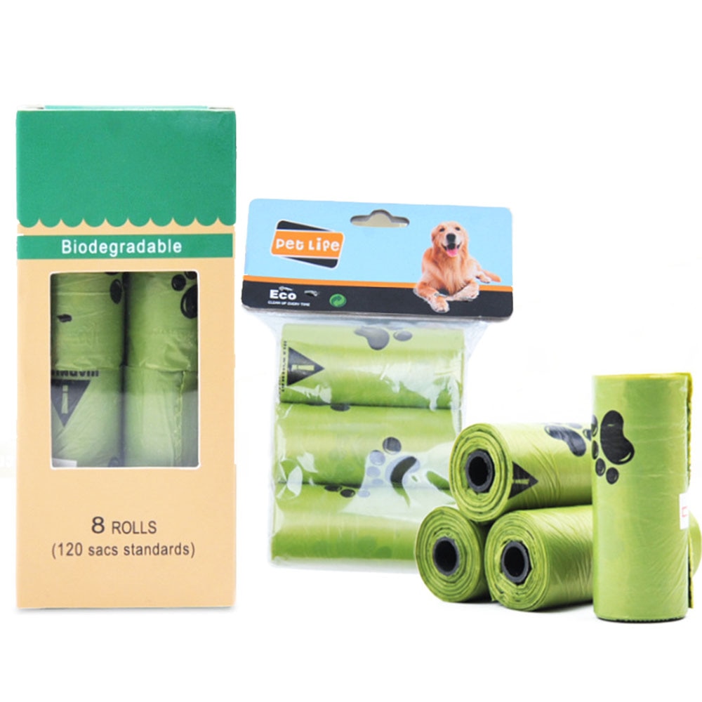 3/8 Rolls Dog Poop Bags Biodegradable Compostable Eco Friendly Dog Waste Bag Outdoor Pet Cat Degradation Disposable Garbage Bag