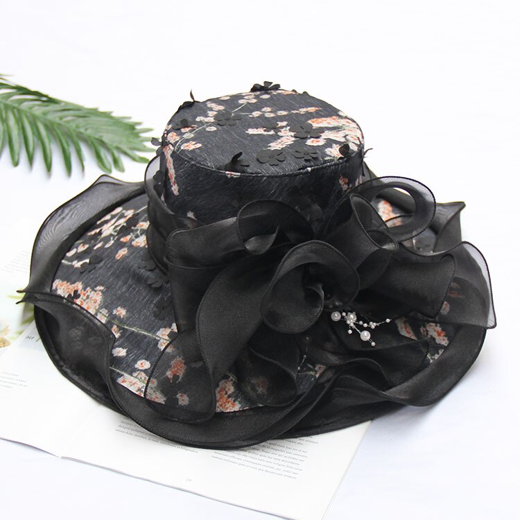 Sorte bryllup hatte til brude fascinators aften hatte kvinder formelt hår bryllup tilbehør 6 farver brude