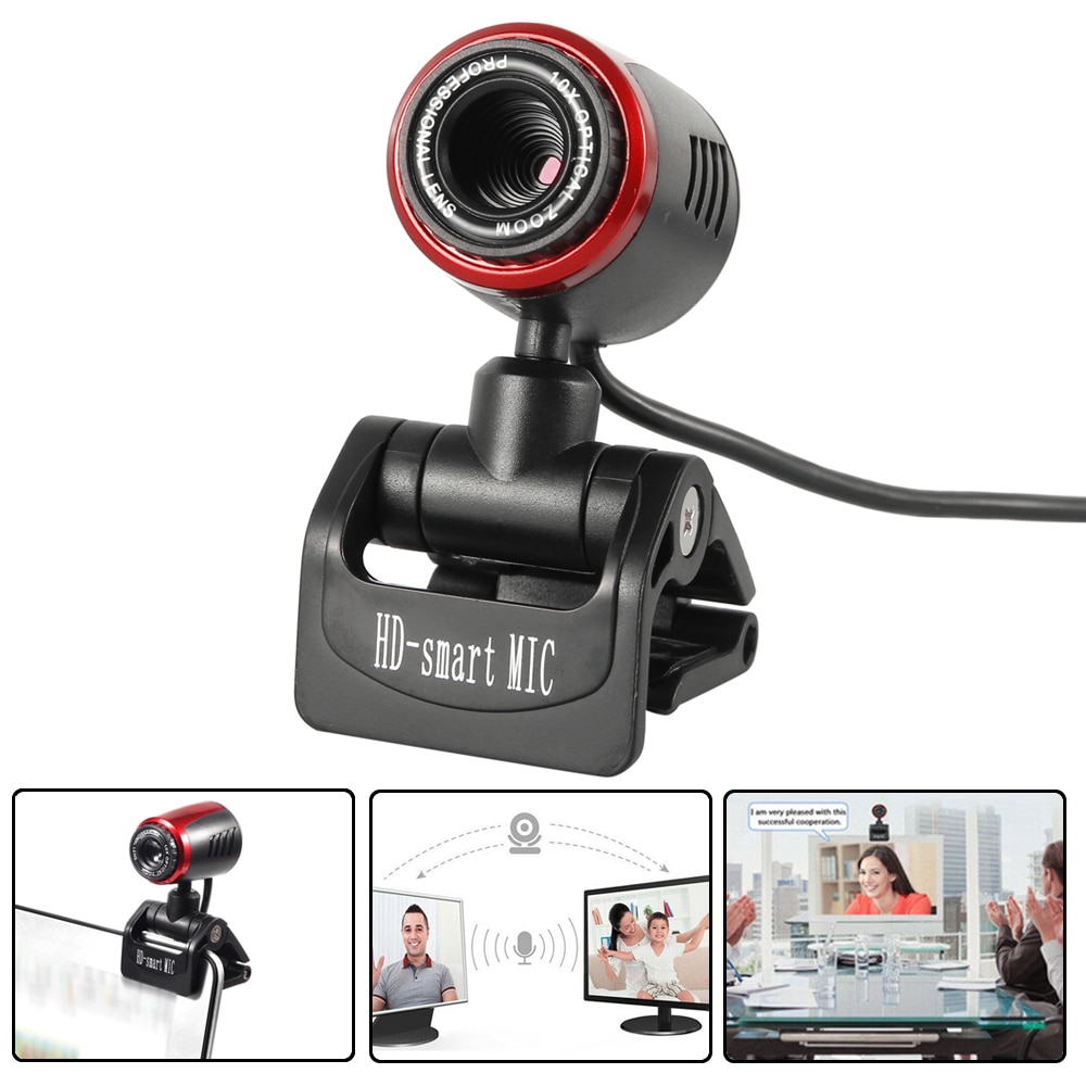 Willkey Usb 2.0 Digitale Hd Webcam 360 Graden Draaiende Computer Camera Met Microfoon Voor Laptop Desktop Play Breedbeeld Video