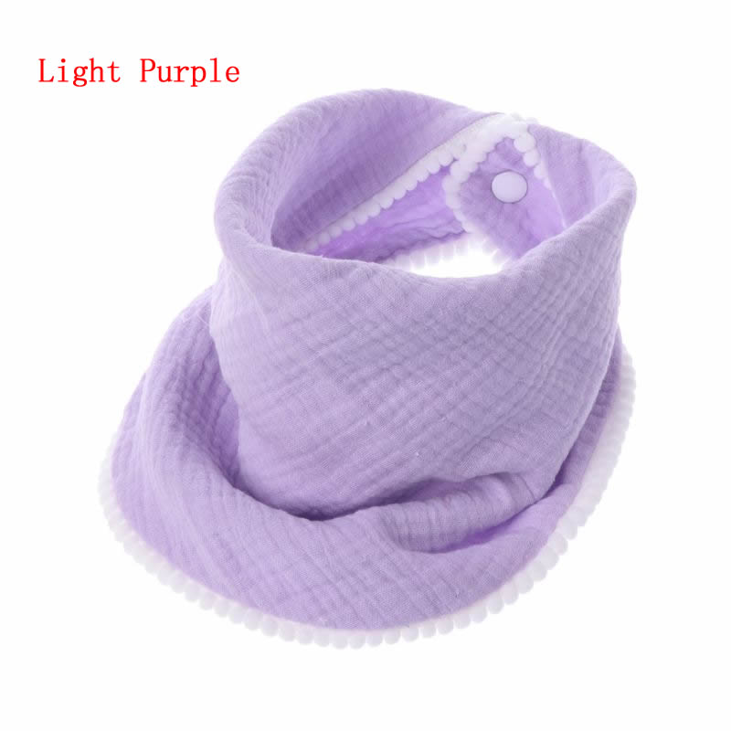 Bebê arroto panos algodão gaze musselina babador bandanas macio respirável newborns toalha cachecol l41d: Light Purple