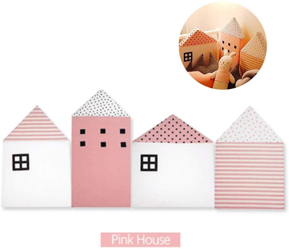 Pare-chocs de berceau respirant, barre de lit pour bébé, Anti-Collision, clôture de sécurité, berceau en forme de maison 100% coton: Pink 120cm