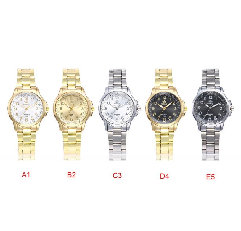 Luxe Quartz Horloge Voor Vrouwen Rvs Band Quartz Horloge Ronde Horloge Vrouwelijke Horloge Horloge #302