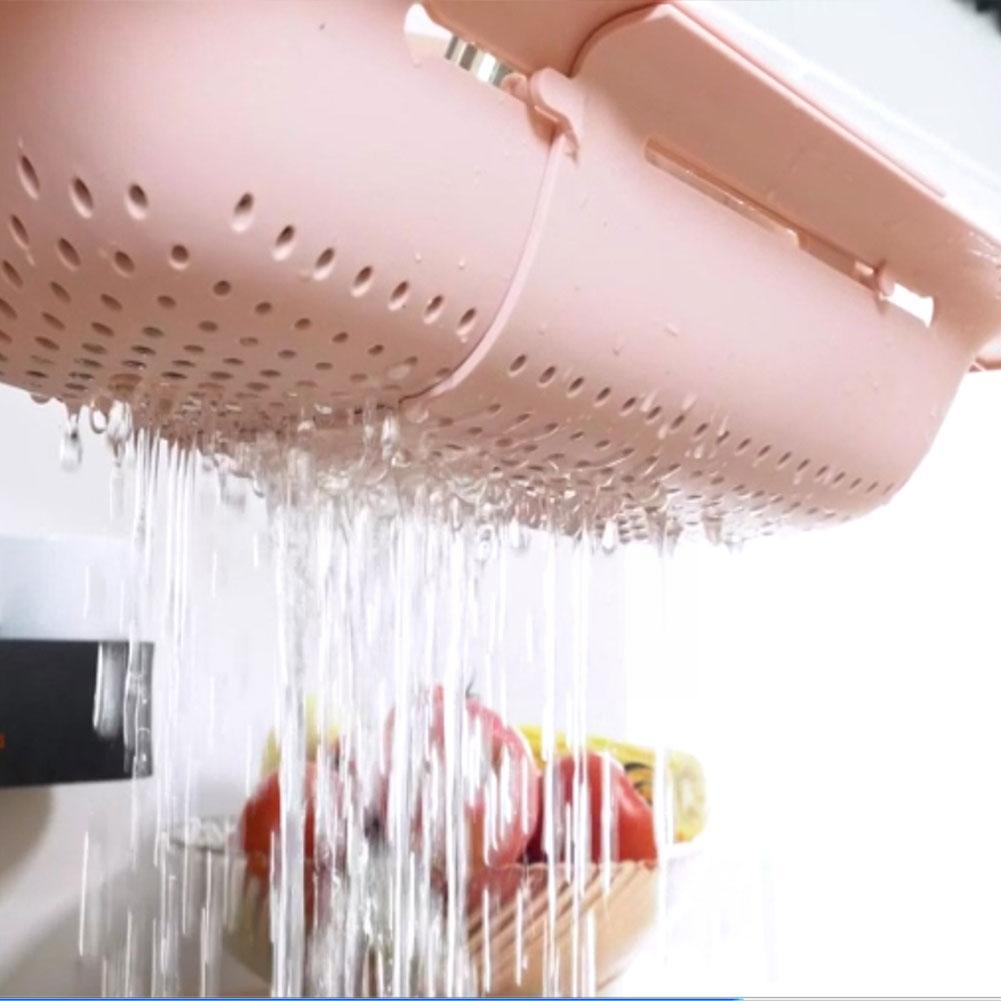 Colador de silicona para escurrir frutas y verduras, colador, escurridor, accesorios de cocina, colador para lavar, 1 unidad, I6n0