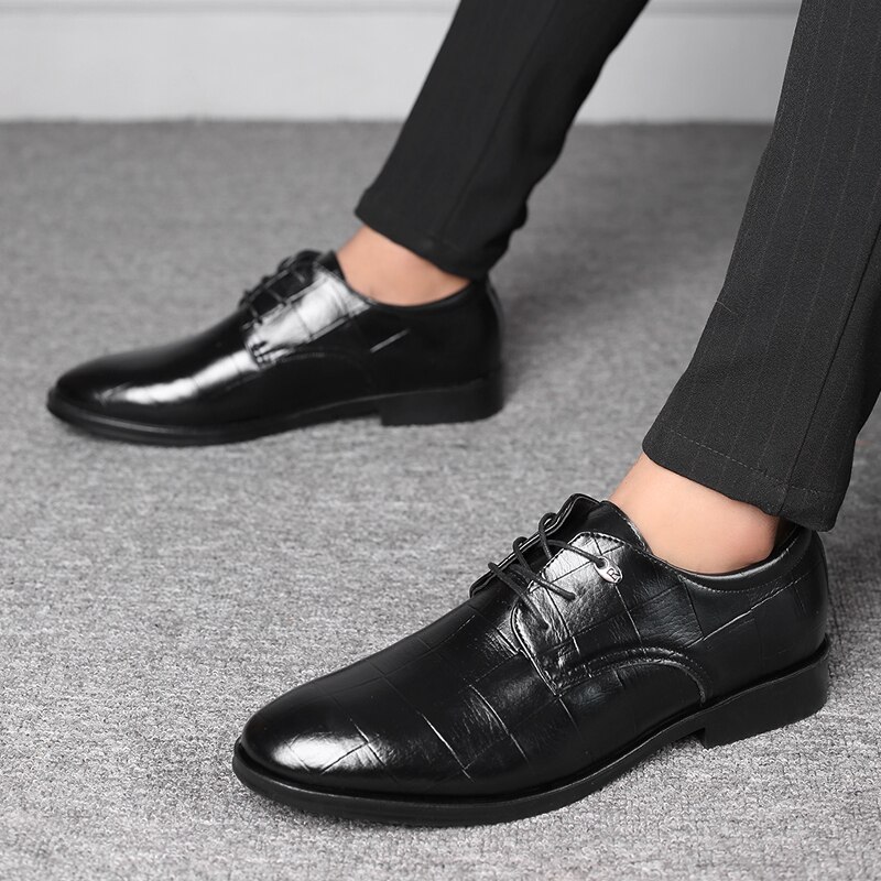 Formel hommes chaussures habillées de en cuir noir chaussures bureau affaires chaussures de luxe Zapatos Hombre nouveaux hommes chaussures décontractées