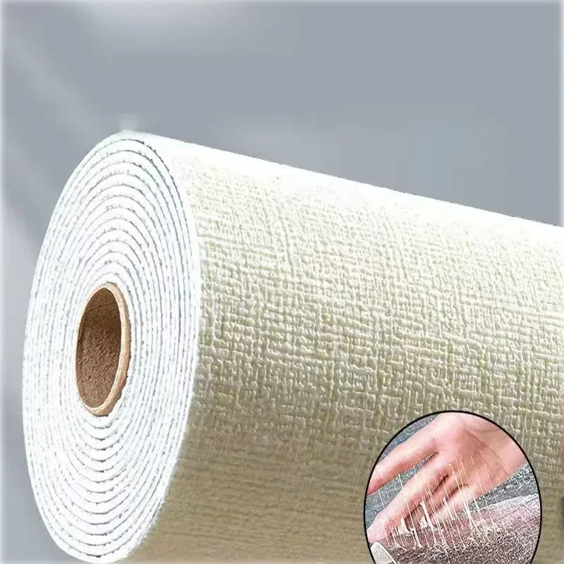 Adhesivo de pared de lino autoadhesivo, papel tapiz, Panel de revestimiento de paredes impermeable para sala de estar, baño, dormitorio, decoración Interior: Negro / 5.3㎡