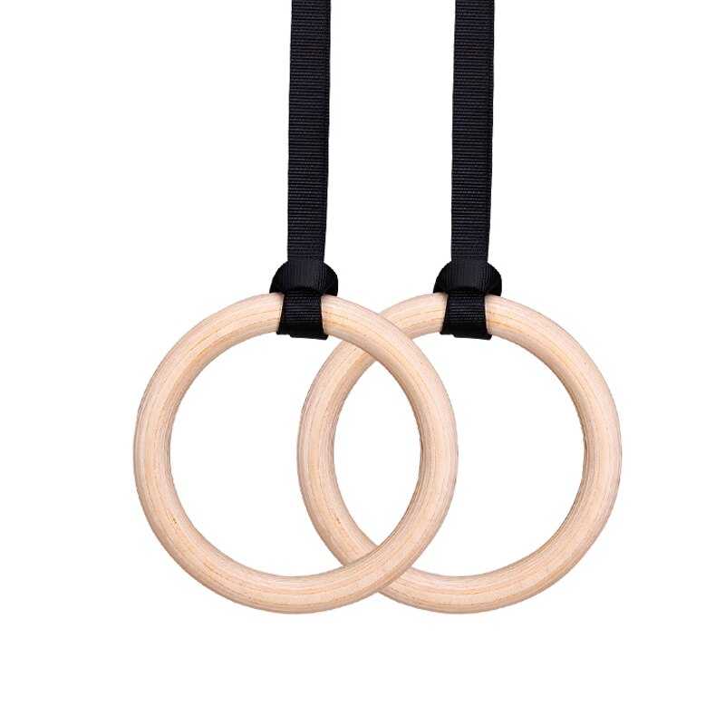 Hout Gymnastiek Ringen 28 Mm Gym Ringen Met Verstelbare Lange Gespen Bandjes Voor Workout Home Gym Cross Fitness & T8