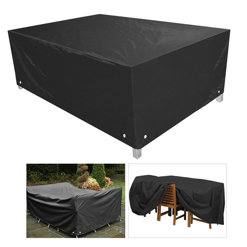 Outdoor Garden Furniture Rain Cover Waterproof Oxford Wicker Sofa Protection Set Garden Patio Rain Snow Dustproof Black Covers