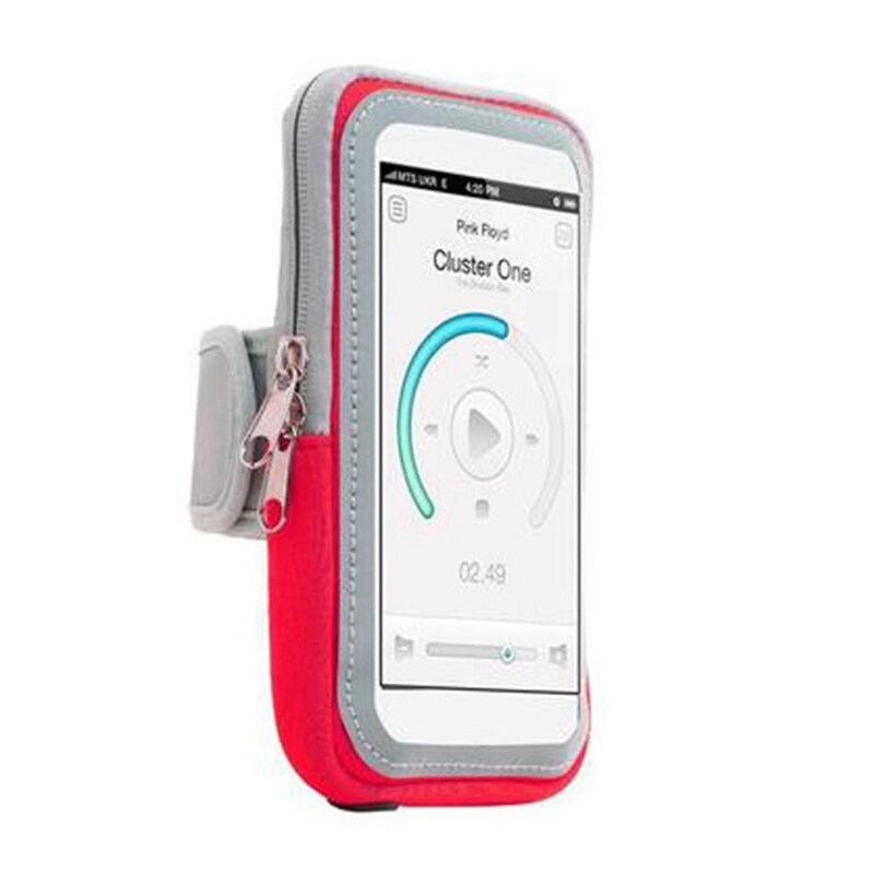 N0HA-funda de teléfono móvil impermeable para deportes al aire libre, bolsa de brazo con pantalla táctil, Universal, para correr y trotar: red large