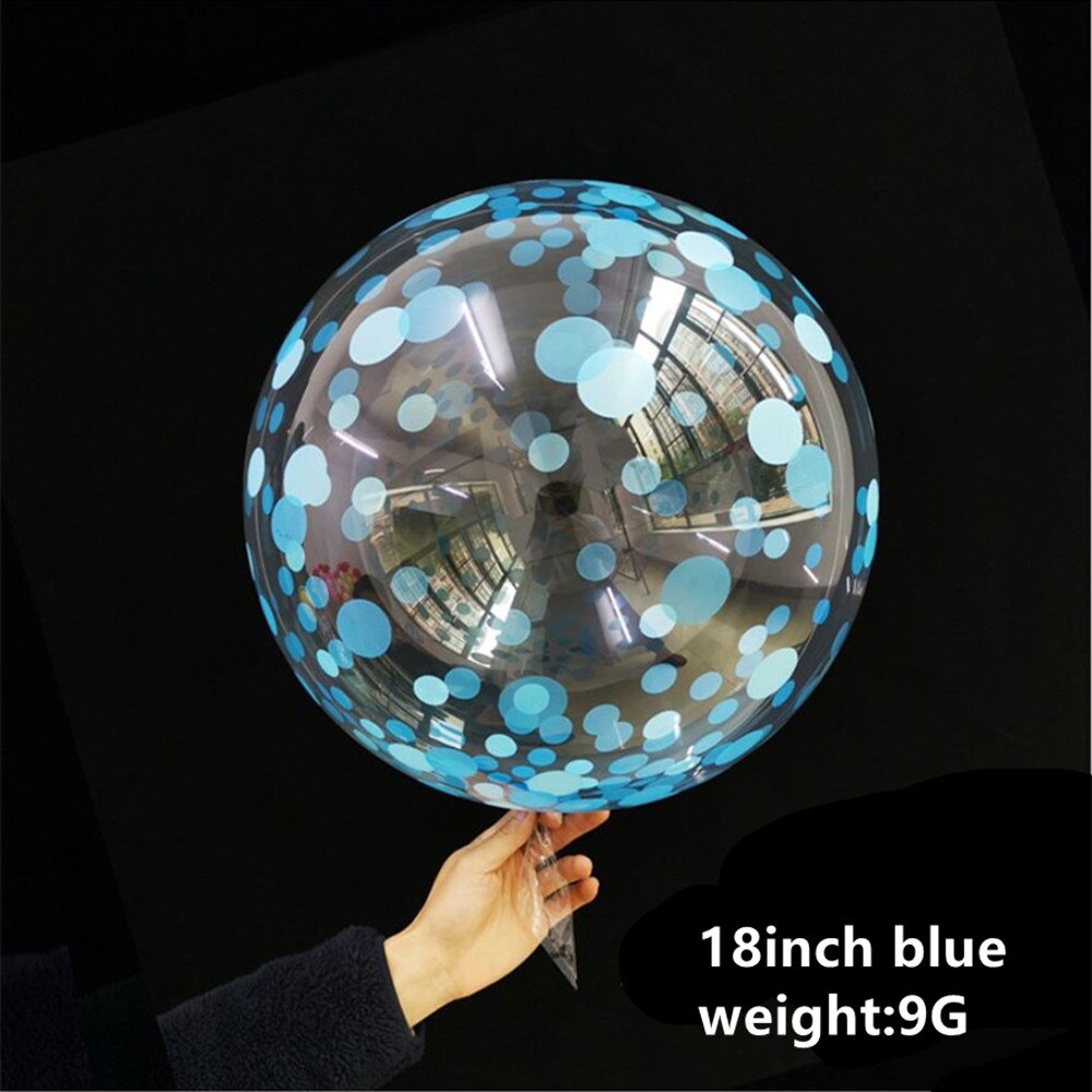 5Pcs 18inch Transparent Bobo Bubble Balloons Multi Confetti Balloon Wedding Birthday Party Decorations Air Baloons Globes: A8