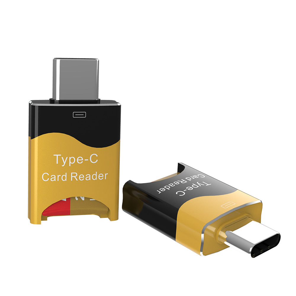 Elough Mini Lettore di schede di tipo C Mobile OTG Micro SD Slot per schede nascoste in lega di alluminio Plug Play Flash Drive per Huawei iPad MacBook: Default Title