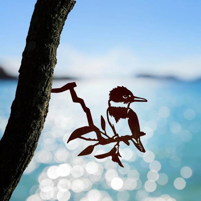 Yard Art Tree Bird Owl Animal Art Garden Metal Tree Stainless Steel Art Metal N7MD