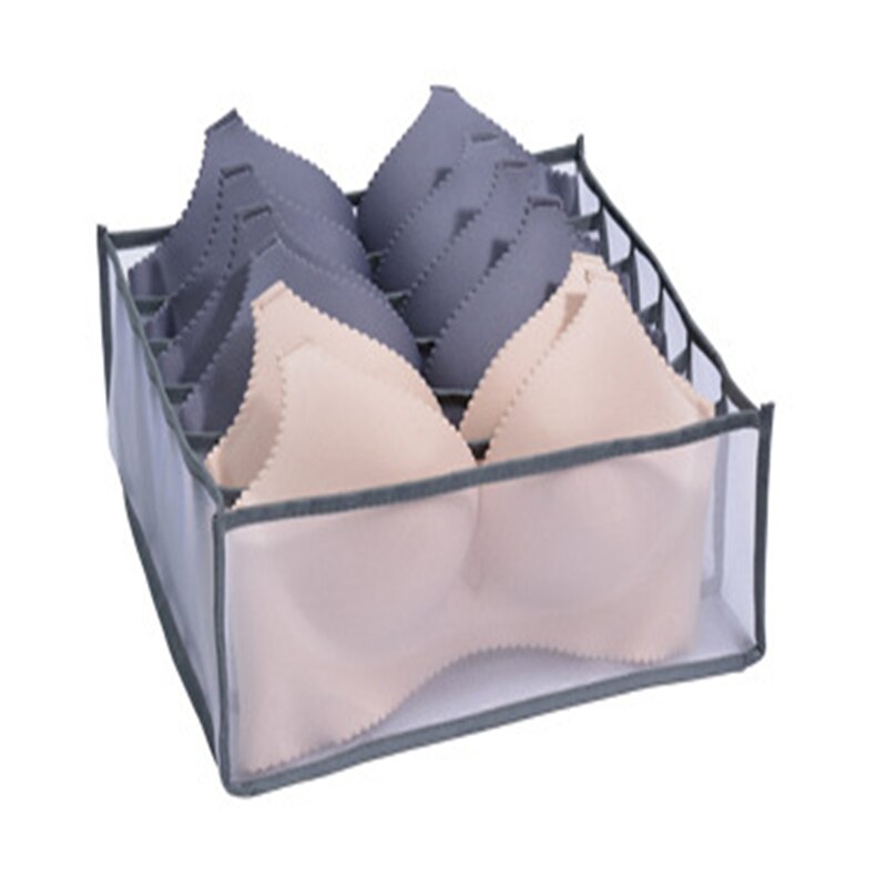 Home Room Storage Divider Dormitory Storage Box Underwear Bra Socks Panties Storage Box Wardrobe Drawer Organizer Cabinet Closet: 6 Grid / White