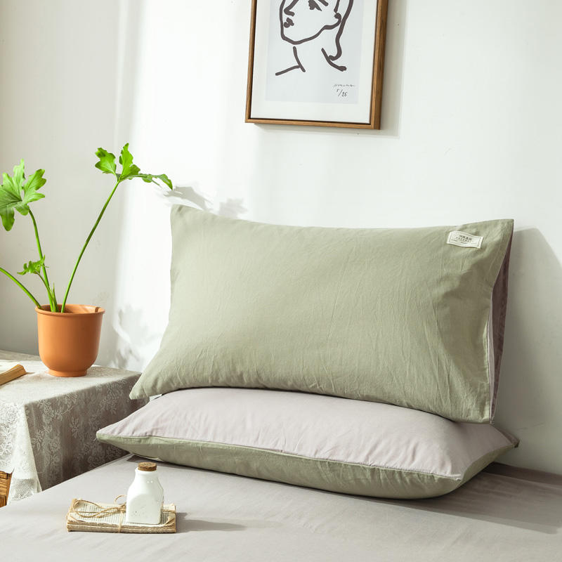 1PC 100% coton jaune taie d'oreiller couverture 48cm * 74cm taie d'oreiller décoratif literie chambre à coucher usage domestique différentes couleurs des deux côtés: qianlvqianhui