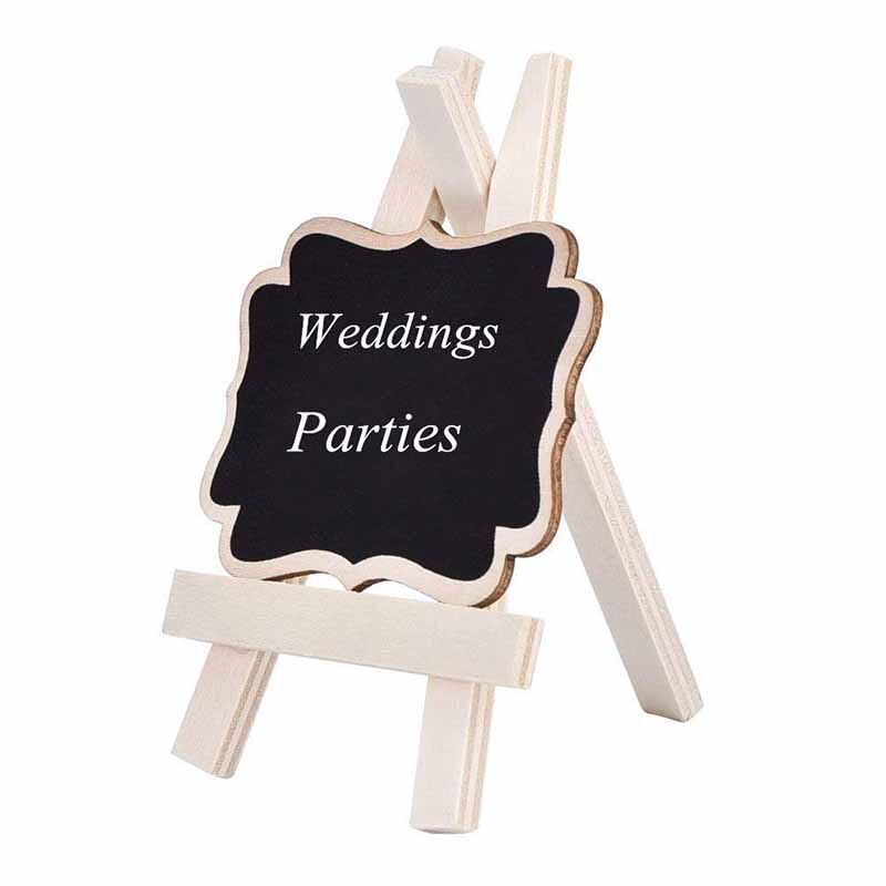 Huiran 10pc mini træbryllup tavle tavle etiket bord bryllup invitationer kort bryllup fødselsdagsfest indretning forsyninger