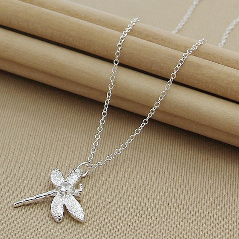 925 Sterling Zilver Insect Dragonfly Hanger Ketting Voor Vrouwen Sieraden