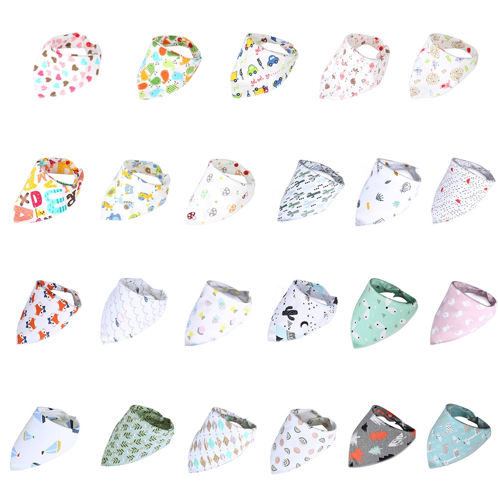 23 Kleuren Cartoon Leuke Baby Kids Zakdoek Baby Zacht Katoen Kwijlen Speeksel Handdoek Herbruikbare Peuter Gedrukt Bib