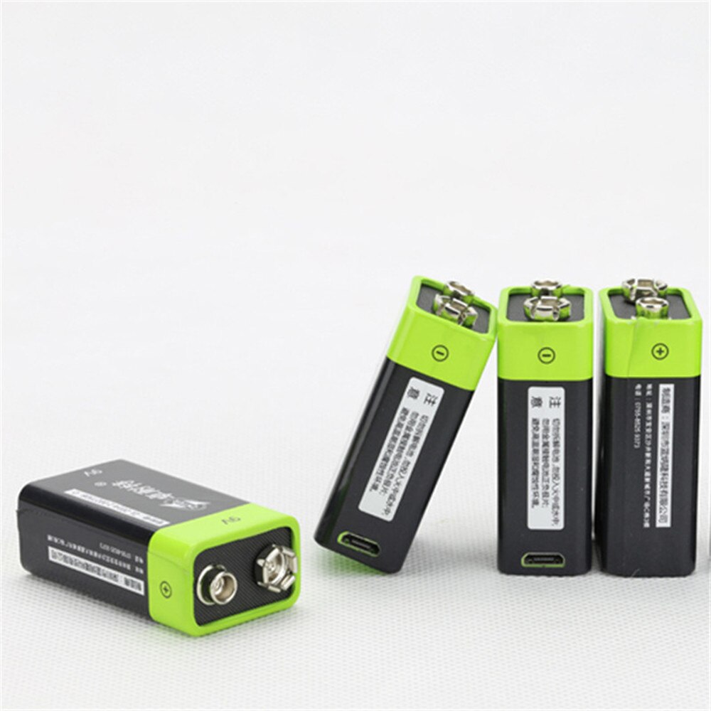 Znter 600 Mah Usb 9V Oplaadbare Lithium Batterij 6F22 Oplaadbare Lithium Polymeer Batterij + Micro Usb Opladen kabel