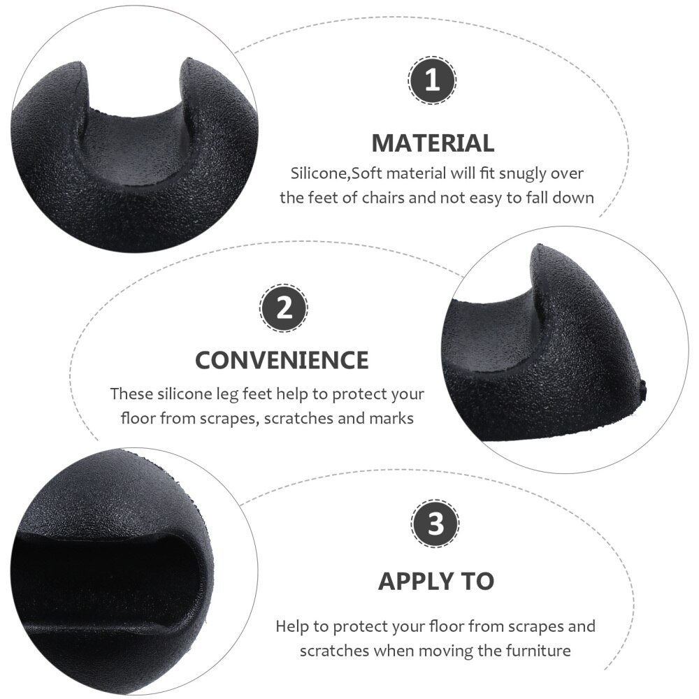 12pcs Table Feet Covers Non-skid Chair Feet Caps Hairpin Chair Foot Pads