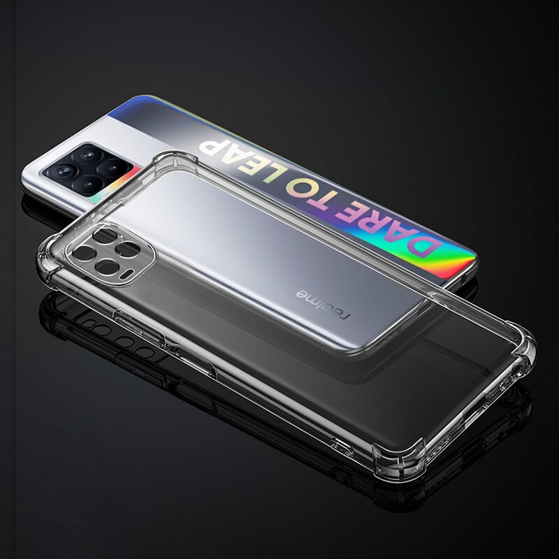 Custodia morbida per telefono trasparente di lusso per OPPO Realme 8 Pro 8Pro 4G 5G Airbag lenti in Silicone antiurto Cover posteriore protettiva Fundas