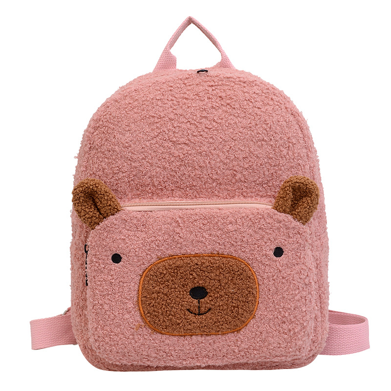 Urso mochilas portáteis crianças viagem compras mochilas femininas bonito urso em forma de ombro mochila: amarelo claro